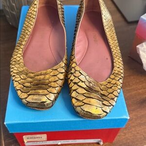 Jean Michael Cazabat Real Reptile Women's Flats Size 39